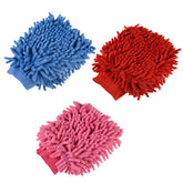 Kuber Industries Gloves | Microfiber Cleaning Gloves | Chenille Mitts for Kitchen | 50 GSM Hand Duster for Kitchen | Hand Gloves for Car | Duster for Glass | Pack of 3 | Multi